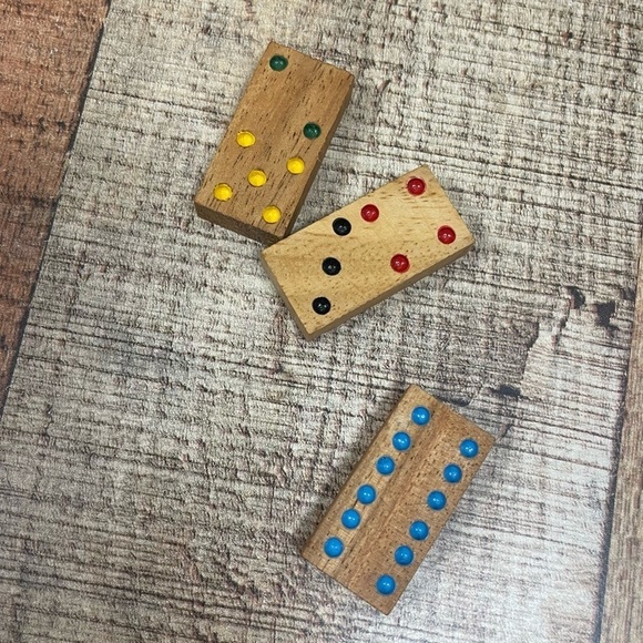 Thailand Thai Wooden Dominoes Set Box - Picture 7 of 8